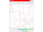 Castro County, TX <br /> Wall Map <br /> Zip Code <br /> Red Line Style 2025 Map