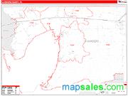 Chambers County, TX <br /> Wall Map <br /> Zip Code <br /> Red Line Style 2025 Map