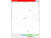 Cochran County, TX <br /> Wall Map <br /> Zip Code <br /> Red Line Style 2025 Map