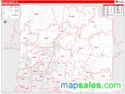Collin County, TX <br /> Wall Map <br /> Zip Code <br /> Red Line Style 2025 Map
