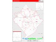 Colorado County, TX <br /> Wall Map <br /> Zip Code <br /> Red Line Style 2025 Map