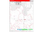 Cooke County, TX <br /> Wall Map <br /> Zip Code <br /> Red Line Style 2025 Map