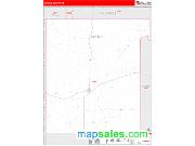 Cottle County, TX <br /> Wall Map <br /> Zip Code <br /> Red Line Style 2025 Map