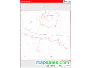 Dickens County, TX <br /> Wall Map <br /> Zip Code <br /> Red Line Style 2025 Map