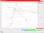 Dimmit County, TX <br /> Wall Map <br /> Zip Code <br /> Red Line Style 2025 Map
