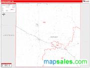 Donley County, TX <br /> Wall Map <br /> Zip Code <br /> Red Line Style 2025 Map