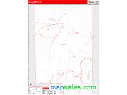 Duval County, TX <br /> Wall Map <br /> Zip Code <br /> Red Line Style 2025 Map