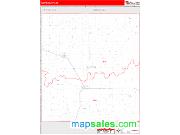 Floyd County, TX <br /> Wall Map <br /> Zip Code <br /> Red Line Style 2025 Map