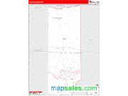 Franklin County, TX <br /> Wall Map <br /> Zip Code <br /> Red Line Style 2025 Map