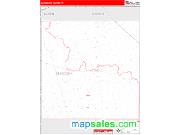 Glasscock County, TX <br /> Wall Map <br /> Zip Code <br /> Red Line Style 2025 Map