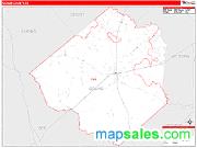 Goliad County, TX <br /> Wall Map <br /> Zip Code <br /> Red Line Style 2025 Map