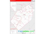 Gonzales County, TX <br /> Wall Map <br /> Zip Code <br /> Red Line Style 2025 Map