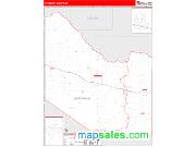Hardeman County, TX <br /> Wall Map <br /> Zip Code <br /> Red Line Style 2025 Map