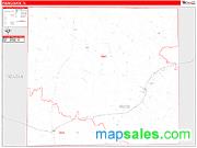Irion County, TX <br /> Wall Map <br /> Zip Code <br /> Red Line Style 2025 Map