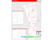 Jasper County, TX <br /> Wall Map <br /> Zip Code <br /> Red Line Style 2025 Map