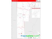 Jim Wells County, TX <br /> Wall Map <br /> Zip Code <br /> Red Line Style 2025 Map