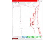 Kenedy County, TX <br /> Wall Map <br /> Zip Code <br /> Red Line Style 2025 Map