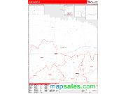 Knox County, TX <br /> Wall Map <br /> Zip Code <br /> Red Line Style 2025 Map