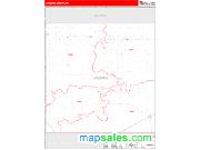Lipscomb County, TX <br /> Wall Map <br /> Zip Code <br /> Red Line Style 2025 Map