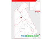 Live Oak County, TX <br /> Wall Map <br /> Zip Code <br /> Red Line Style 2025 Map