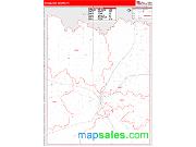 McCulloch County, TX <br /> Wall Map <br /> Zip Code <br /> Red Line Style 2025 Map