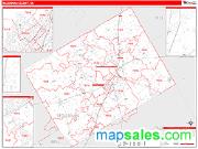 McLennan County, TX <br /> Wall Map <br /> Zip Code <br /> Red Line Style 2025 Map