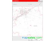 Midland County, TX <br /> Wall Map <br /> Zip Code <br /> Red Line Style 2025 Map