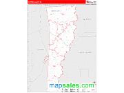 Newton County, TX <br /> Wall Map <br /> Zip Code <br /> Red Line Style 2025 Map