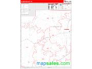Palo Pinto County, TX <br /> Wall Map <br /> Zip Code <br /> Red Line Style 2025 Map