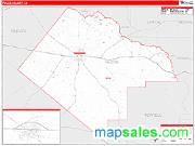 Pecos County, TX <br /> Wall Map <br /> Zip Code <br /> Red Line Style 2025 Map