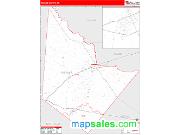 Reeves County, TX <br /> Wall Map <br /> Zip Code <br /> Red Line Style 2025 Map
