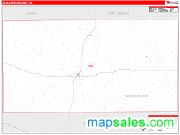 Schleicher County, TX <br /> Wall Map <br /> Zip Code <br /> Red Line Style 2025 Map