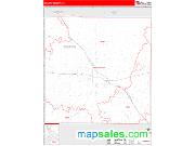 Scurry County, TX <br /> Wall Map <br /> Zip Code <br /> Red Line Style 2025 Map