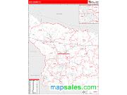 Smith County, TX <br /> Wall Map <br /> Zip Code <br /> Red Line Style 2025 Map