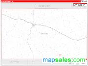 Sutton County, TX <br /> Wall Map <br /> Zip Code <br /> Red Line Style 2025 Map