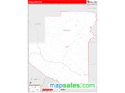 Terrell County, TX <br /> Wall Map <br /> Zip Code <br /> Red Line Style 2025 Map
