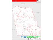 Tyler County, TX <br /> Wall Map <br /> Zip Code <br /> Red Line Style 2025 Map