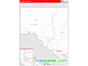 Val Verde County, TX <br /> Wall Map <br /> Zip Code <br /> Red Line Style 2025 Map