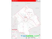 Victoria County, TX <br /> Wall Map <br /> Zip Code <br /> Red Line Style 2025 Map
