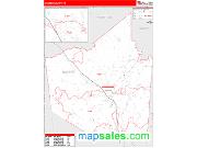Walker County, TX <br /> Wall Map <br /> Zip Code <br /> Red Line Style 2025 Map