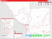 Webb County, TX <br /> Wall Map <br /> Zip Code <br /> Red Line Style 2025 Map