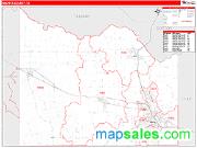 Wichita County, TX <br /> Wall Map <br /> Zip Code <br /> Red Line Style 2025 Map