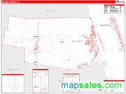 Willacy County, TX <br /> Wall Map <br /> Zip Code <br /> Red Line Style 2025 Map