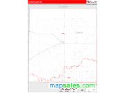 Yoakum County, TX <br /> Wall Map <br /> Zip Code <br /> Red Line Style 2025 Map
