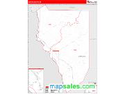 Zapata County, TX <br /> Wall Map <br /> Zip Code <br /> Red Line Style 2025 Map