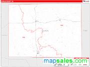 Zavala County, TX <br /> Wall Map <br /> Zip Code <br /> Red Line Style 2025 Map