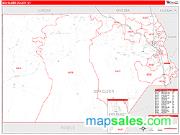 Box Elder County, UT <br /> Wall Map <br /> Zip Code <br /> Red Line Style 2025 Map