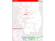 Cache County, UT <br /> Wall Map <br /> Zip Code <br /> Red Line Style 2025 Map