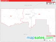 Daggett County, UT <br /> Wall Map <br /> Zip Code <br /> Red Line Style 2025 Map