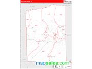 Duchesne County, UT <br /> Wall Map <br /> Zip Code <br /> Red Line Style 2025 Map